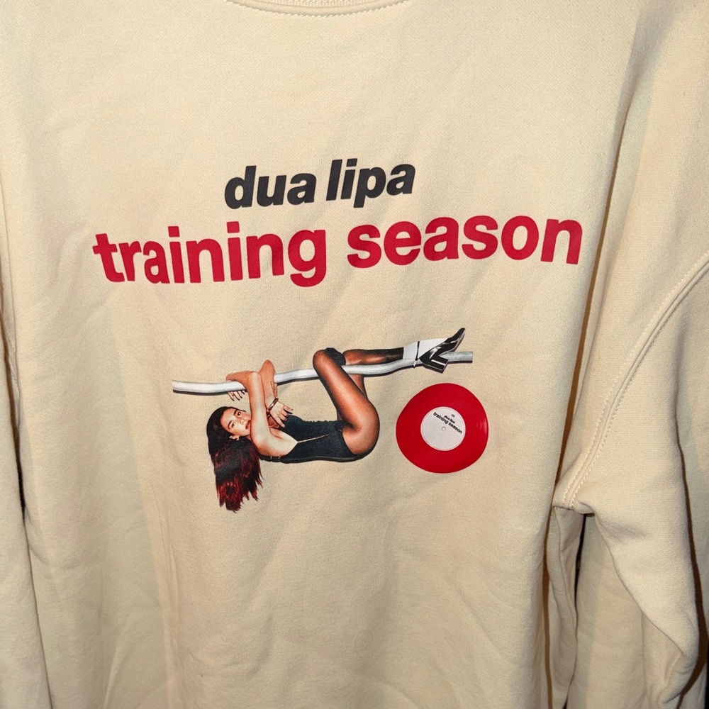 Divided Cream Dua Lipa 'Training Season' Graphic Sweatshirt